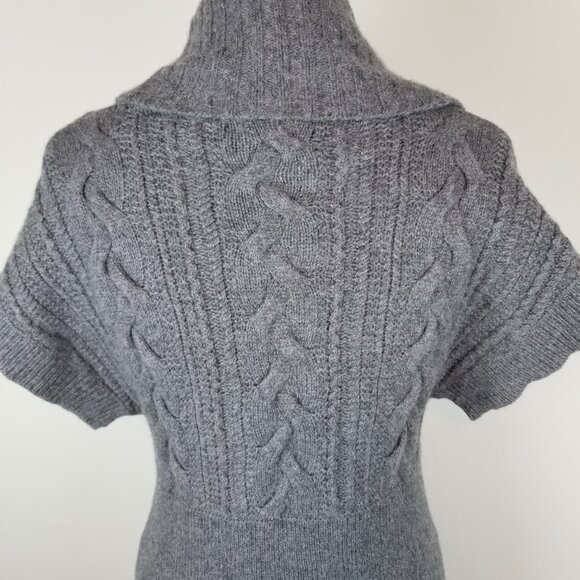 Banana Republic Wool & Cashmere Grey Cowl Neck Knit Sweater Dress * Ladies Small - Picture 5 of 9